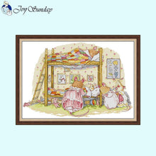 Load image into Gallery viewer, Mouse Family Cartoon Stitch - AIMDIY