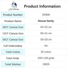 Load image into Gallery viewer, Mouse Family Cartoon Stitch - AIMDIY