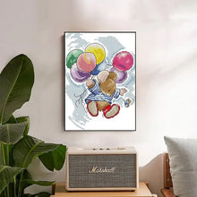Load image into Gallery viewer, Mouse Fly to the Sky Cartoon Pattern Cross Stitch Kit - AIMDIY