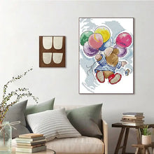 Load image into Gallery viewer, Mouse Fly to the Sky Cartoon Pattern Cross Stitch Kit - AIMDIY