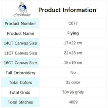 Load image into Gallery viewer, Mouse Fly to the Sky Cartoon Pattern Cross Stitch Kit - AIMDIY