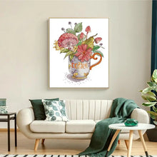 Load image into Gallery viewer, Mushroom Coffee Cup Pattern Cross Stitch Kit 14CT Counted - AIMDIY