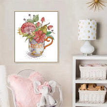 Load image into Gallery viewer, Mushroom Coffee Cup Pattern Cross Stitch Kit 14CT Counted - AIMDIY