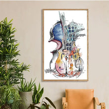 Load image into Gallery viewer, Music City Romantic Cello Joy Sunday Cross Stitch - AIMDIY