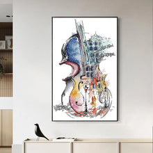 Load image into Gallery viewer, Music City Romantic Cello Joy Sunday Cross Stitch - AIMDIY