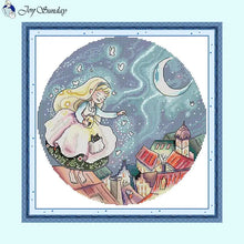 Load image into Gallery viewer, Night Elf Cartoon Character 11ct Cross Stitch Kit - AIMDIY