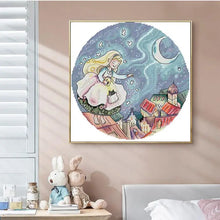 Load image into Gallery viewer, Night Elf Cartoon Character 11ct Cross Stitch Kit - AIMDIY