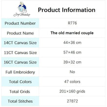 Load image into Gallery viewer, Old Couple Joy Sunday Character Cross Stitch Kits - AIMDIY