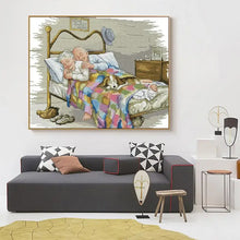 Load image into Gallery viewer, Old Couple Joy Sunday Character Cross Stitch Kits - AIMDIY