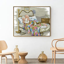 Load image into Gallery viewer, Old Couple Joy Sunday Character Cross Stitch Kits - AIMDIY