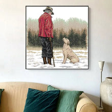 Load image into Gallery viewer, Old Man and Dog Cross Stitch - AIMDIY
