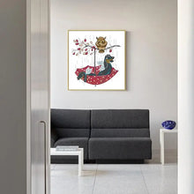 Load image into Gallery viewer, Owl and Angel Dog DIY Animal Pattern Joy Sunday Cross Stitch - AIMDIY
