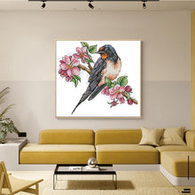 Load image into Gallery viewer, Peach Blossom Bird Animal Pattern Cross Stitch Kit - AIMDIY