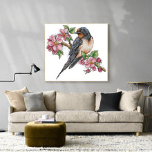 Load image into Gallery viewer, Peach Blossom Bird Animal Pattern Cross Stitch Kit - AIMDIY