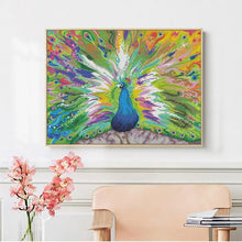 Load image into Gallery viewer, Peacock Open Screen Animal Cross Stitch Embroidery Kits - AIMDIY