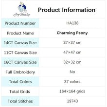 Load image into Gallery viewer, Peony Flower Floral Patterns Stitch Butterfly - AIMDIY