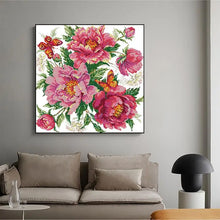 Load image into Gallery viewer, Peony Flower Floral Patterns Stitch Butterfly - AIMDIY