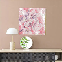 Load image into Gallery viewer, DIY Cross Stitch Kit - Pink Peach Blossom Floral Pattern Handmade Needlework for Beginners