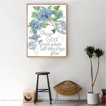 Load image into Gallery viewer, Praise God Blue Flower - AIMDIY