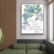 Load image into Gallery viewer, Praise God Blue Flower - AIMDIY