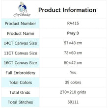 Load image into Gallery viewer, Prayer Stamped Cross Stitch DIY Character Pattern - AIMDIY