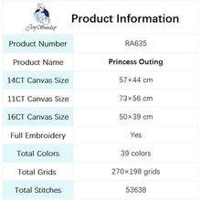 Load image into Gallery viewer, Princess Outing Cartoon Character Pattern X Stitch Kits - AIMDIY