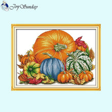 Load image into Gallery viewer, Pumpkin Pattern Series Cross Stitch Kit - AIMDIY