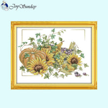 Load image into Gallery viewer, Pumpkin Pattern Series Cross Stitch Kit - AIMDIY