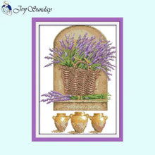 Load image into Gallery viewer, Purple Lavender Floral Pattern - Cross Stitch - AIMDIY