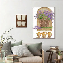 Load image into Gallery viewer, Purple Lavender Floral Pattern - Cross Stitch - AIMDIY
