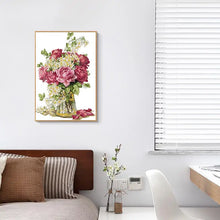 Load image into Gallery viewer, Raging Flowers Rose Vase Pattern 14CT Cross Stitch - AIMDIY