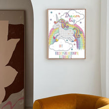 Load image into Gallery viewer, Rainbow Unicorn Joy Sunday Cross Stitch - AIMDIY