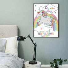 Load image into Gallery viewer, Rainbow Unicorn Joy Sunday Cross Stitch - AIMDIY