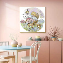 Load image into Gallery viewer, Reading Cartoon Character Pattern - Cross Stitch Kit - AIMDIY