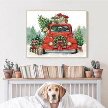 Load image into Gallery viewer, Red Car Christmas Cross Stitch Kit - AIMDIY