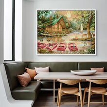 Load image into Gallery viewer, River House and Boat Landscape Cross Stitch Kits - AIMDIY