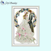 Load image into Gallery viewer, Valentine Cross Stitch Royal Wedding Couple Character Patterns - AIMDIY