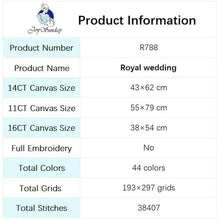 Load image into Gallery viewer, Valentine Cross Stitch Royal Wedding Couple Character Patterns - AIMDIY