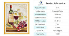 Load image into Gallery viewer, Joy Sunday Cross Stitch Kits Wine Bottle Pattern