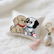 Load image into Gallery viewer, Intimate Partner Cross Stitch Pin Cushion Kit – DIY Embroidery with PP Cotton Filling for Beginners | Cute Animal Craft Kit - AIMDIY