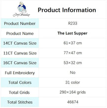 Load image into Gallery viewer, The Last Supper Religious Figures Pattern Counted Cross Stitch Supplies - AIMDIY