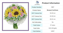 Load image into Gallery viewer, Bouquet Floral Patterns Cross Stitch Kits – DIY Embroidery Kit for Beginners & Crafters