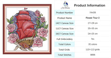 Load image into Gallery viewer, Flower Tour Floral Sailboat Pattern Cross Stitch Kits - AIMDIY