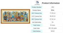 Load image into Gallery viewer, Joy Sunday Cross Stitch Kits Wine Bottle Pattern - AIMDIY