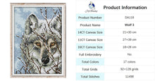 Load image into Gallery viewer, Wolf Animal Patterns Cross Stitch Kit - AIMDIY