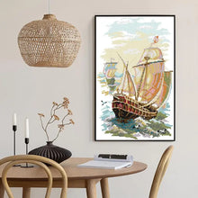 Load image into Gallery viewer, Sail Away Cross Stitch Kit Sailboat - AIMDIY