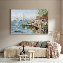 Load image into Gallery viewer, Sailor's Harbor Seaside Scenery Cross Stitch Kit - AIMDIY