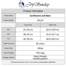 Load image into Gallery viewer, Sunflowers and Bees Cross Stitch Kit - Vintage Garden Embroidery