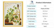 Load image into Gallery viewer, Joy Sunday Cross Stitch Kits Wine Bottle Pattern