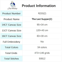 Load image into Gallery viewer, The Last Supper Religious Figures Pattern Counted Cross Stitch Supplies - AIMDIY